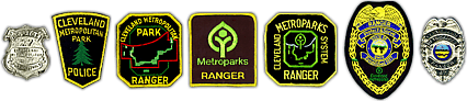 Patches throughout the history of the rangers
