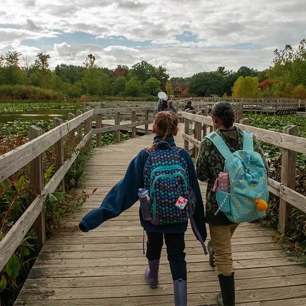 Children exploring nature