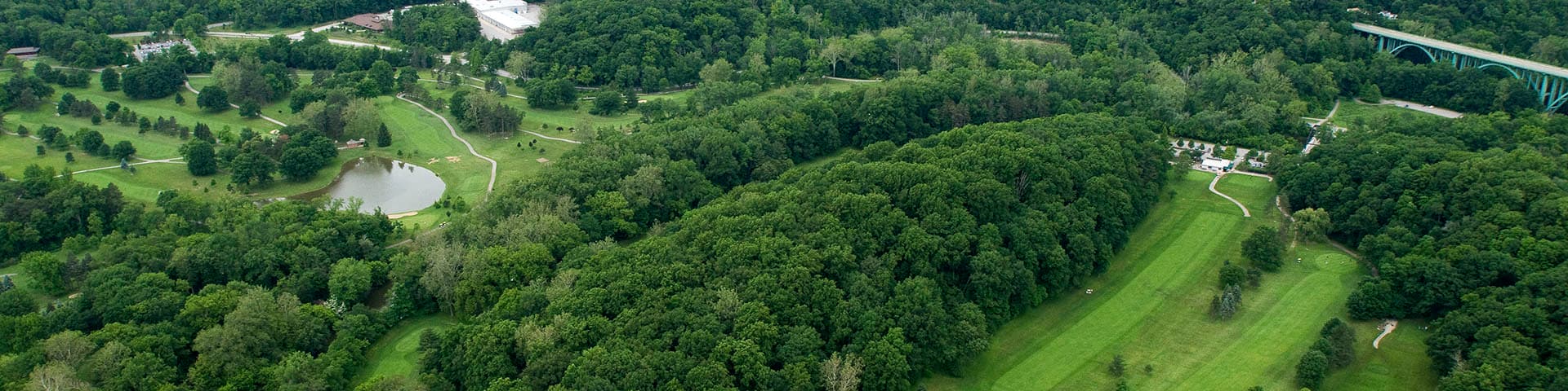 Aerial view of LittleMet Golf Hero Image