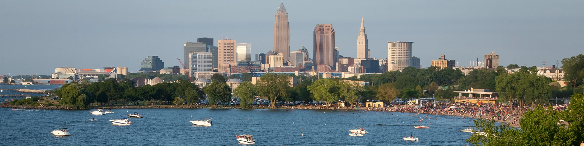 Skyline and beach