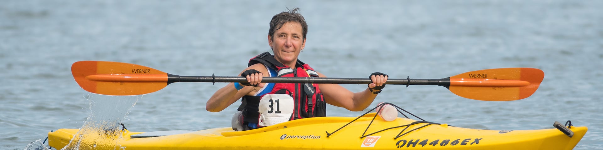 Man kayaking