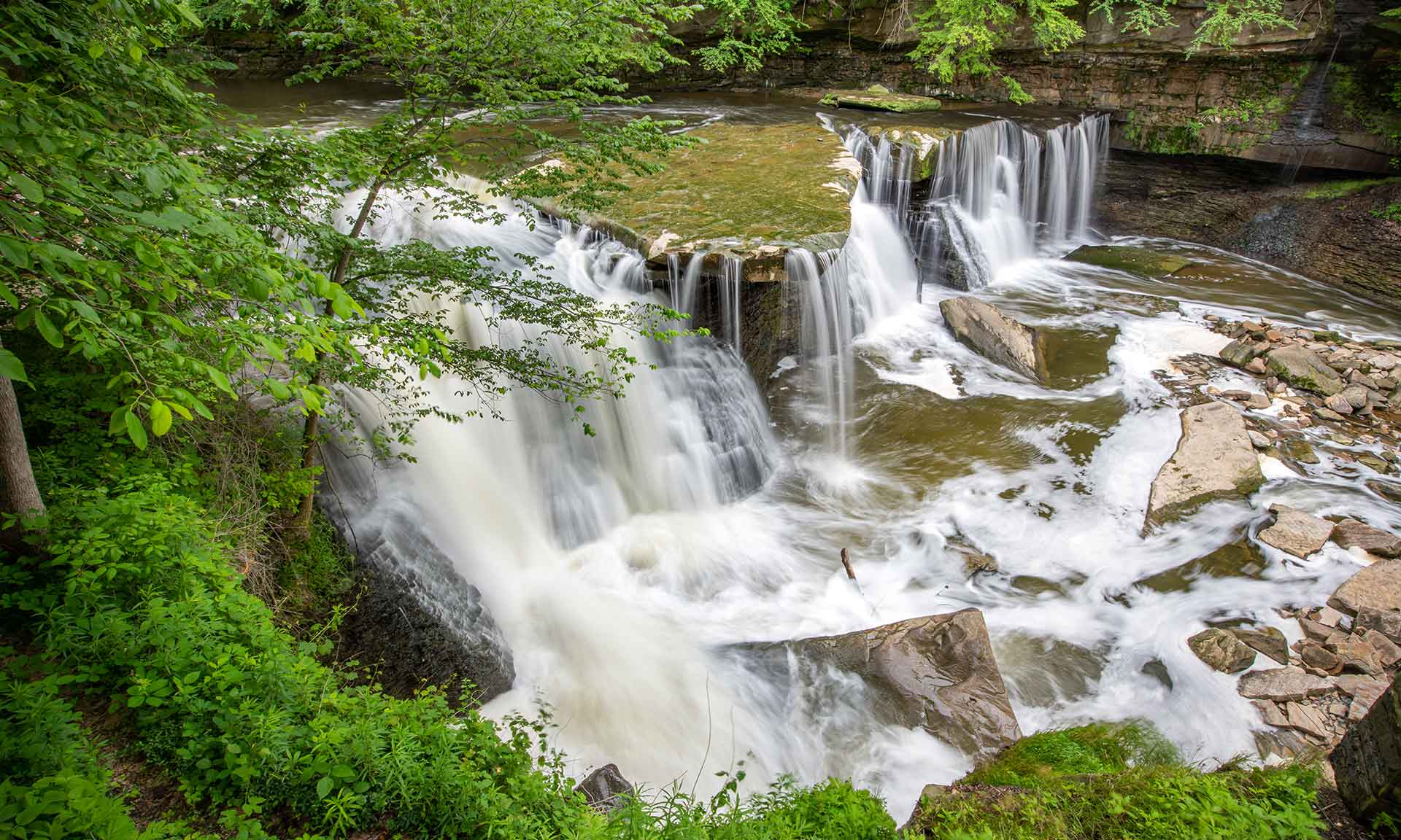 Waterfalls in the woods