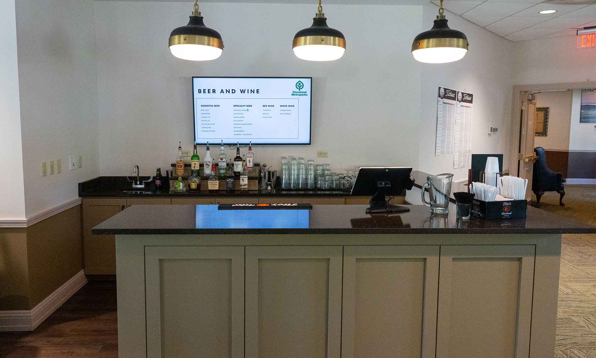 Bar with beer, wine, and liquor
