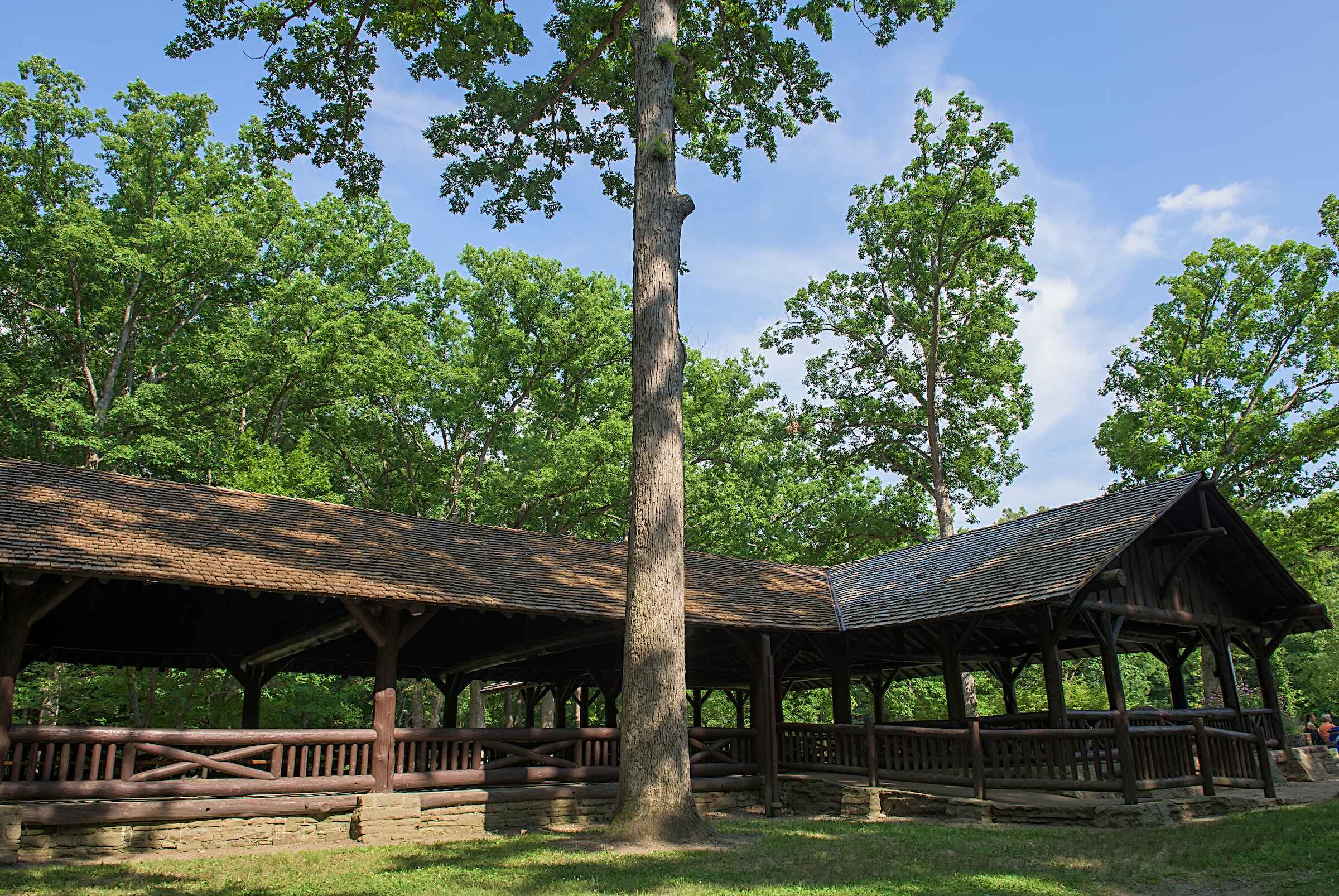 Picnic pavilion with tables