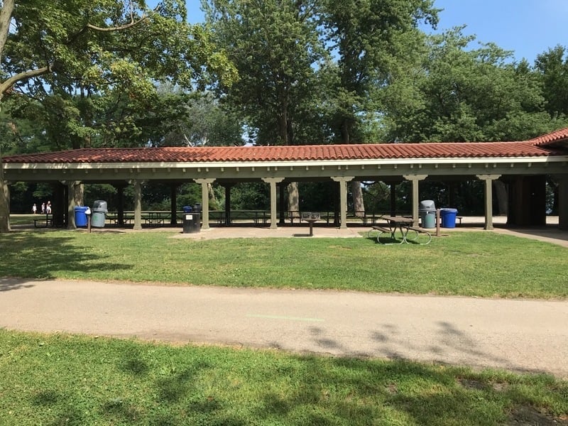 Picnic pavilion with tables