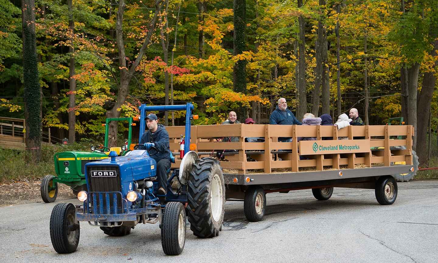 People on a hayride